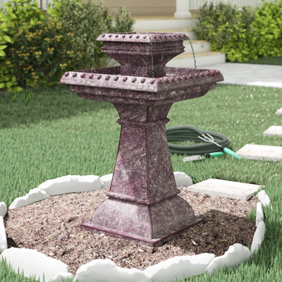 resin solar outdoor fountain with light
